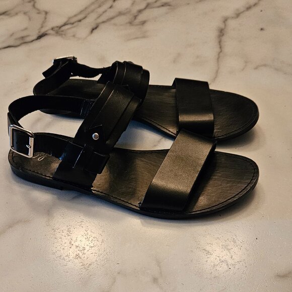 Black Leather Seychelles Sandals - Picture 1 of 8